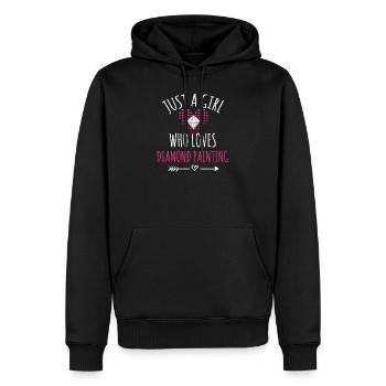 Diamant peinture diamant peintre | Diamond Painting - Sweat à capuche Premium bio Homme - noir - Devant - Nico (187cm)