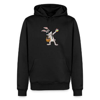 Easter Easter Happy Easter Easter Eggs Dabbing - Men’s Premium Organic Hoodie - black - Front - Nico (187cm)