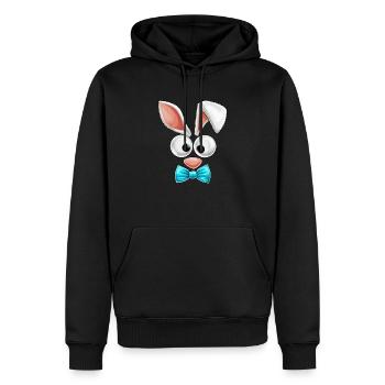 Easter Happy Easter Easter Egg Ears - Men’s Premium Organic Hoodie - black - Front - Nico (187cm)