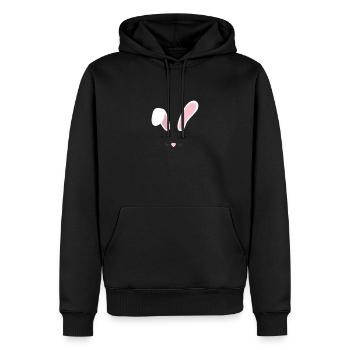 Easter Happy Easter Easter Egg Ears - Men’s Premium Organic Hoodie - black - Front - Nico (187cm)