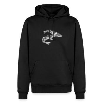 Poisson koi japonais - Sweat à capuche Premium bio Homme - noir - Devant - Nico (187cm)