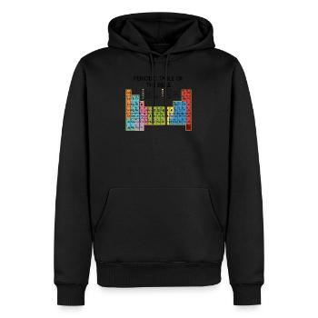 Cadeau chrétien - Parole de Dieu - Tableau périodique - Sweat à capuche Premium bio Homme - noir - Devant - Nico (187cm)