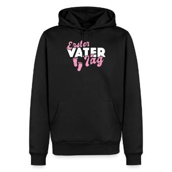 Erster Vatertag - Männer Premium Bio Hoodie - Schwarz - Vorne - Nico (187cm)