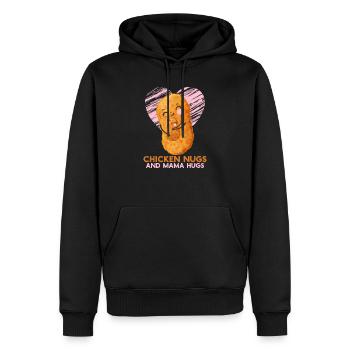 Chicken Nugget And Mamas Hug For Nugget Food Lover - Sweat à capuche Premium bio Homme - noir - Devant - Nico (187cm)
