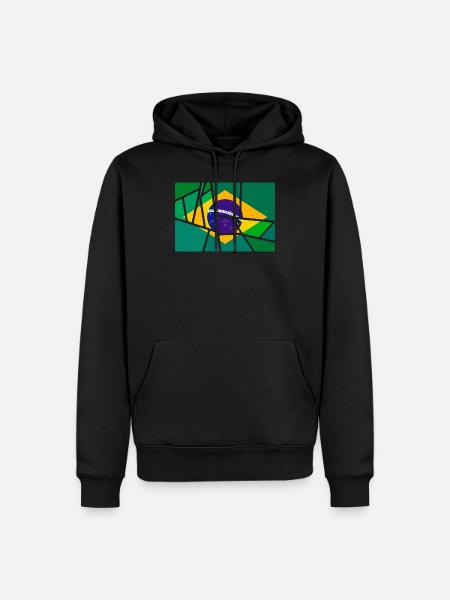Brésil - Sweat à capuche Premium bio Homme - noir