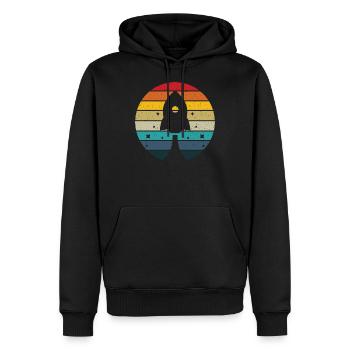 Rakete retro Sonnenuntergang Abheben Wasserrakete und Modell - Männer Premium Bio Hoodie - Schwarz - Vorne - Nico (187cm)