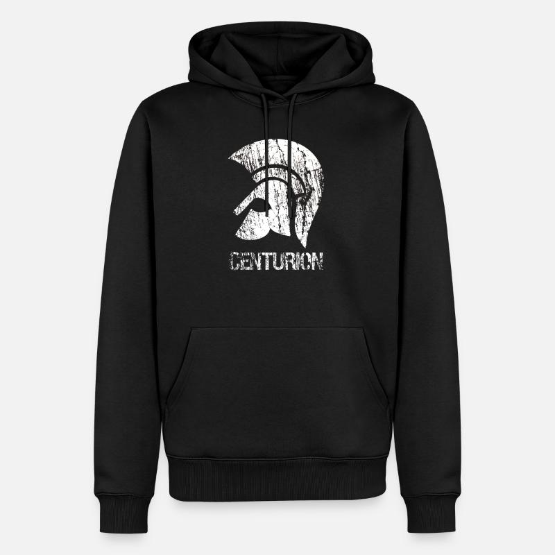 Roman Centurion - Männer Premium Bio Hoodie - Schwarz