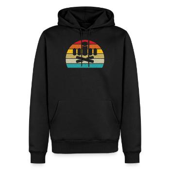 Kubb retro Sonnenuntergang kubb Yard Spielspieler - Männer Premium Bio Hoodie - Schwarz - Vorne - Nico (187cm)
