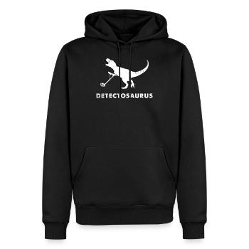 Detectosaurus chasseur de trésor détecteur de métaux drôle - Sweat à capuche Premium bio Homme - noir - Devant - Nico (187cm)