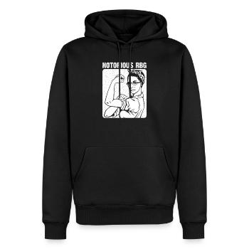 RBG Ruth Bader Ginsburg Feministisch Politisch - Männer Premium Bio Hoodie - Schwarz - Vorne - Nico (187cm)