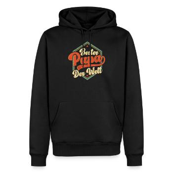 Best Dad in the World Best Dad - Men’s Premium Organic Hoodie - black - Front - Nico (187cm)