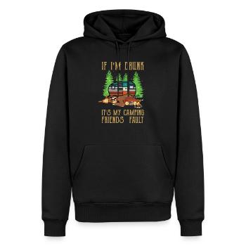 Si je suis ivre, c’est ma chemise de défaut Camping Friends - Sweat à capuche Premium bio Homme - noir - Devant - Nico (187cm)