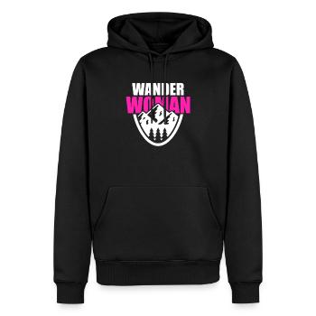 Wanderwoman Damen Wandern Wanderin Berge Natur - Männer Premium Bio Hoodie - Schwarz - Vorne - Nico (187cm)