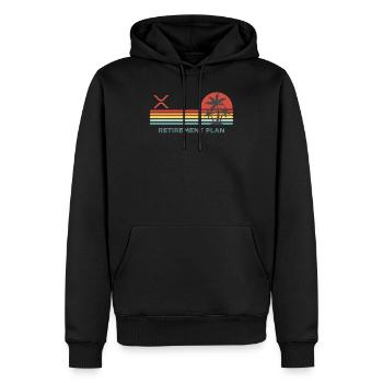 Ripple XRP Crypto Blockchain Digitale Währung - Männer Premium Bio Hoodie - Schwarz - Vorne - Nico (187cm)