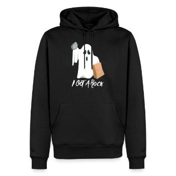 I Got A Rock Ghost - Sweat à capuche Premium bio Homme - noir - Devant - Nico (187cm)