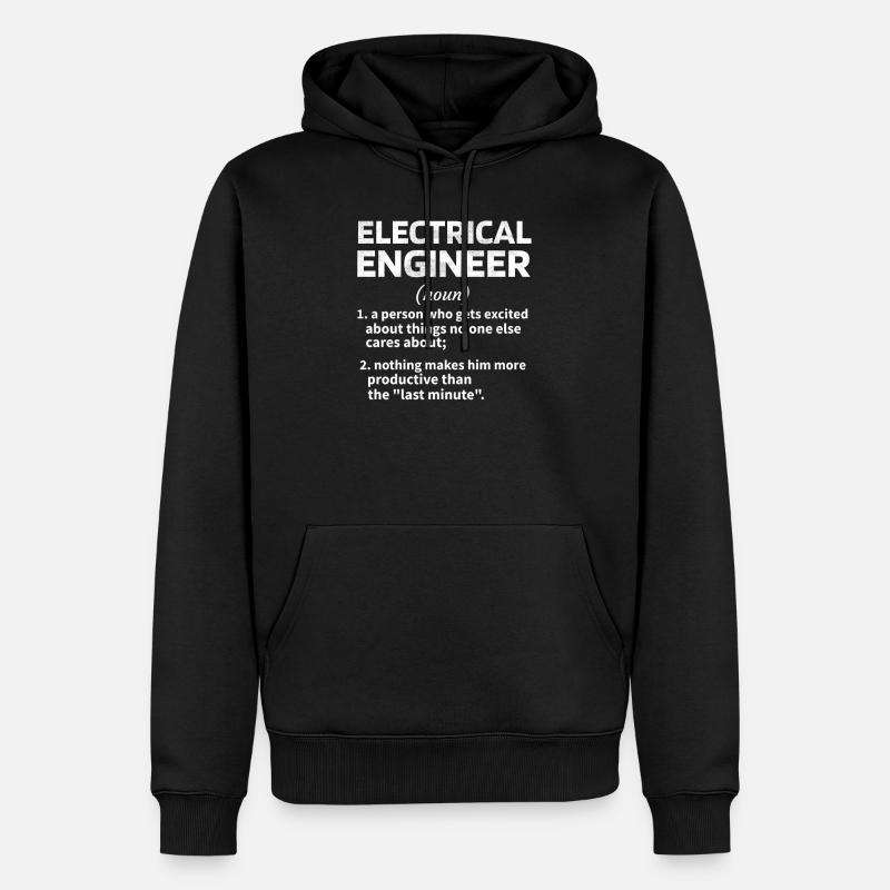 Électro-ingénieur cadeau électrotechnicien étudiant - Sweat à capuche Premium bio Homme - noir