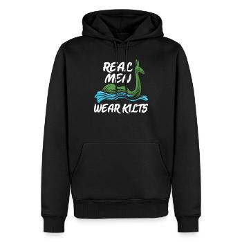 Lochness Schottland Wappen Symbol Geschenk Spruch - Männer Premium Bio Hoodie - Schwarz - Vorne - Nico (187cm)