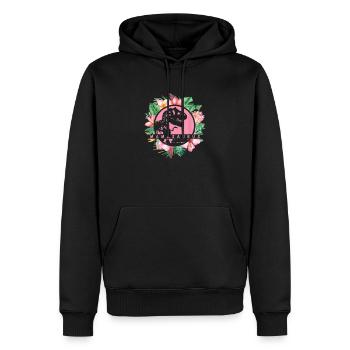 Fête des mères maman maman maman maman maman fleurs - Sweat à capuche Premium bio Homme - noir - Devant - Nico (187cm)
