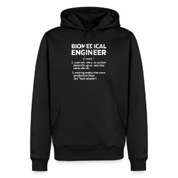 Biomedical Engineer Idée cadeau techniciens médicaux - Sweat à capuche Premium bio Homme - noir - Devant - Nico (187cm)