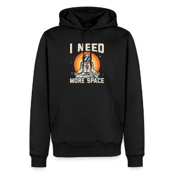 I Need More Space Funny Planet Outer Space - Men’s Premium Organic Hoodie - black - Front - Nico (187cm)