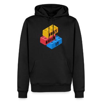 Colorful building blocks - building blocks to play - Men’s Premium Organic Hoodie - black - Front - Nico (187cm)