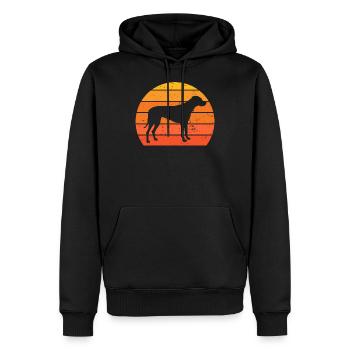 Rhodesian Ridgeback Lover Gifts Vintage Sunset Dog - Sweat à capuche Premium bio Homme - noir - Devant - Nico (187cm)