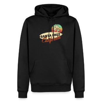 Santa Cruz California Surfer Surfen Vintage Gift - Männer Premium Bio Hoodie - Schwarz - Vorne - Nico (187cm)