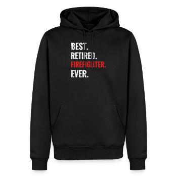 Pompier cadeau de retraite Drôle pompiers - Sweat à capuche Premium bio Homme - noir - Devant - Nico (187cm)