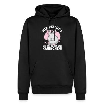 Mir Reichts Ich Geh Zu Meinem Kaninchen - Männer Premium Bio Hoodie - Schwarz - Vorne - Nico (187cm)