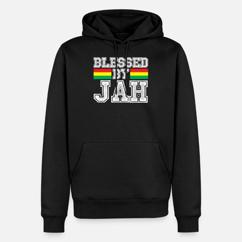 Reggae gesegnet - Männer Premium Bio Hoodie - Schwarz
