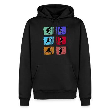 Stunt Scooter Skater Stunt Tretroller Stunt Roller - Männer Premium Bio Hoodie - Schwarz - Vorne - Nico (187cm)
