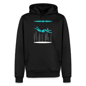 Indoor Skydiving - Wind Tunnel - Sweat à capuche Premium bio Homme - noir - Devant - Nico (187cm)