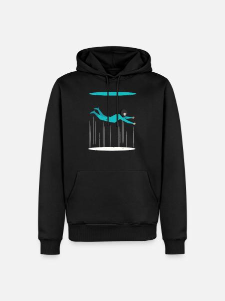 Indoor Skydiving - Wind Tunnel - Men’s Premium Organic Hoodie - black