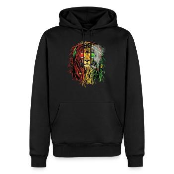 Cannabis Hanf THC 420 - Männer Premium Bio Hoodie - Schwarz - Vorne - Nico (187cm)
