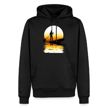 Stand Up Paddling SUP - Men’s Premium Organic Hoodie - black - Front - Nico (187cm)