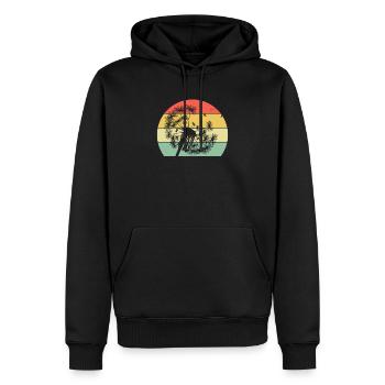 Pissenlit Pissenlit Fleur Sauvage - Sweat à capuche Premium bio Homme - noir - Devant - Nico (187cm)