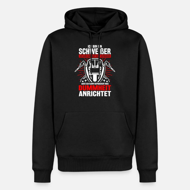 Beruf Schweißer - Schweißen Spruch Geschenk - Männer Premium Bio Hoodie - Schwarz