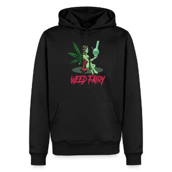 Cannabis Hanf THC 420 - Männer Premium Bio Hoodie - Schwarz - Vorne - Nico (187cm)