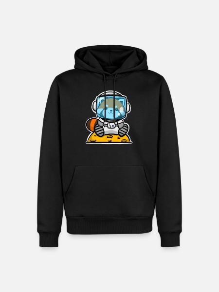 Red Panda Astronaut - Men’s Premium Organic Hoodie - black