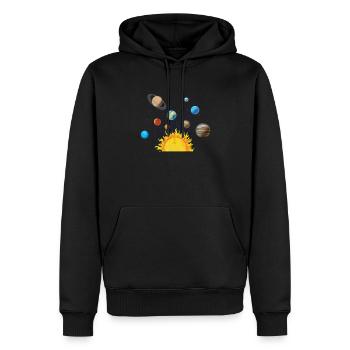 Solar System Space - Sweat à capuche Premium bio Homme - noir - Devant - Nico (187cm)