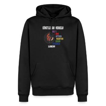 Grillen Design für Garten und Camping - Männer Premium Bio Hoodie - Schwarz - Vorne - Nico (187cm)