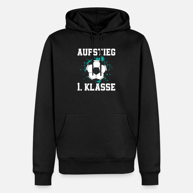 Erstklässler Einschulung Fußball - Männer Premium Bio Hoodie - Schwarz
