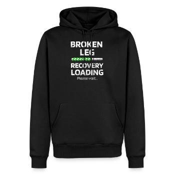 Gebrochenes Bein Operation Genesungsgeschenk - Männer Premium Bio Hoodie - Schwarz - Vorne - Nico (187cm)