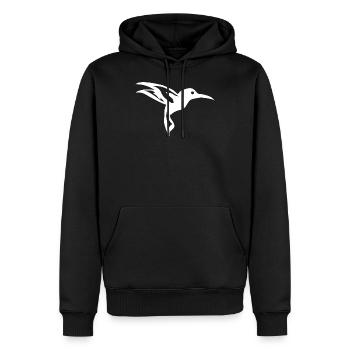 Kolibri Vogel fliegen Tier Natur Vögel Bunt Nektar - Männer Premium Bio Hoodie - Schwarz - Vorne - Nico (187cm)