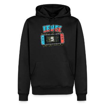 9. Geburtstag Happy Birthday Zocken Gamer Level 9 - Männer Premium Bio Hoodie - Schwarz - Vorne - Nico (187cm)