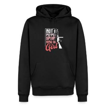 Not A Pepper Spray Kind Of Girl Pro Gun - Sweat à capuche Premium bio Homme - noir - Devant - Nico (187cm)