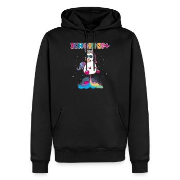 30 Geburtstag Frauen Männer Deko Geschenk Einhorn - Männer Premium Bio Hoodie - Schwarz - Vorne - Nico (187cm)