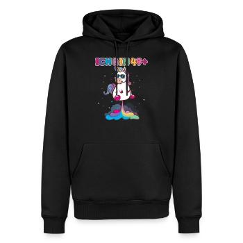 50 Geburtstag Frauen Männer Deko Geschenk Einhorn - Männer Premium Bio Hoodie - Schwarz - Vorne - Nico (187cm)