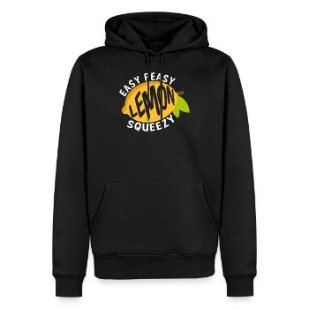 Easy Peasy Lemon Squeezy Lustiger Spruch - Männer Premium Bio Hoodie - Schwarz - Vorne - Nico (187cm)