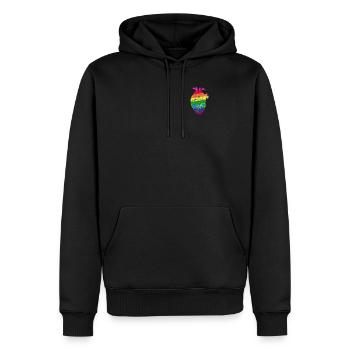 Drapeau anatomique de l’égalité LGBTQ de la Gay Pride LGBTQ - Sweat à capuche Premium bio Homme - noir - Devant - Nico (187cm)
